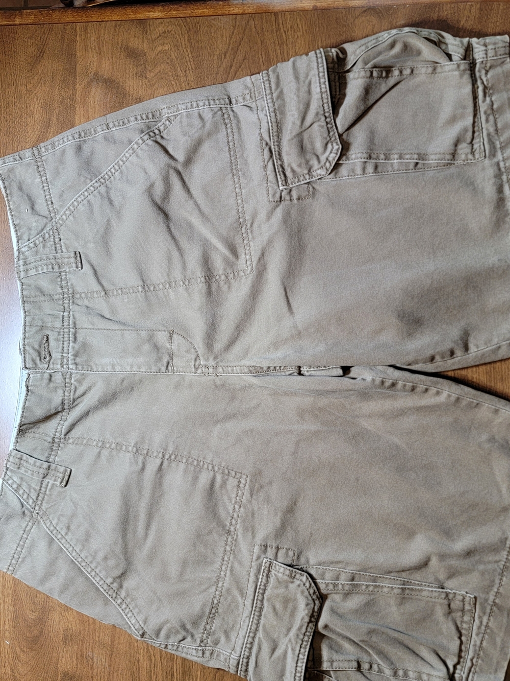 Roebuck And Co. Brown Khaki Cotton Cargo Shorts